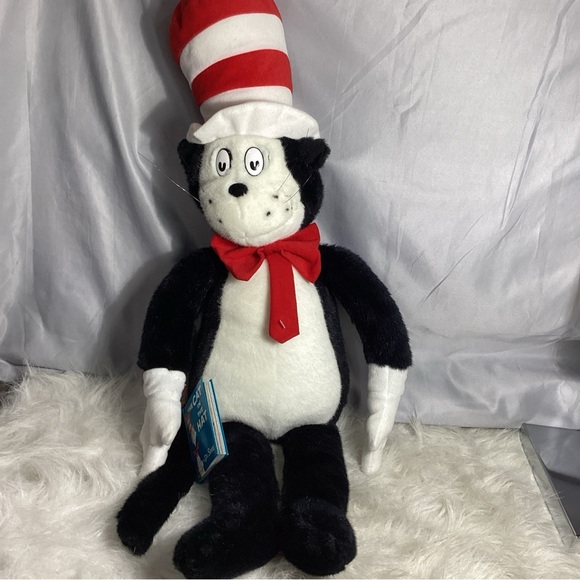 Vintage Macy’s Dr Seuss Cat in the Hat 30” Plush w/ Mini Hard Book NWOT - Picture 10 of 10